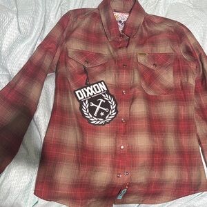 Dixxon Red and Brown Plaid Women’s Shirt